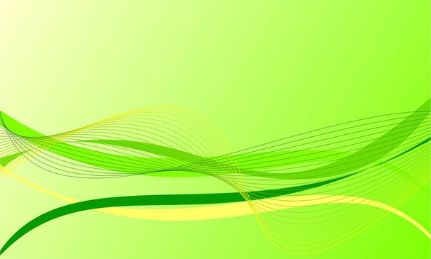 Abstract ecology wave on a green background. Vector graphic illustration. - Vector, imagen