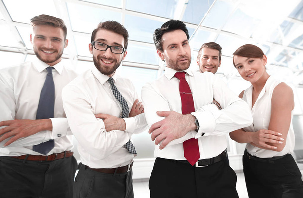 group of professional company employees standing together - Valokuva, kuva