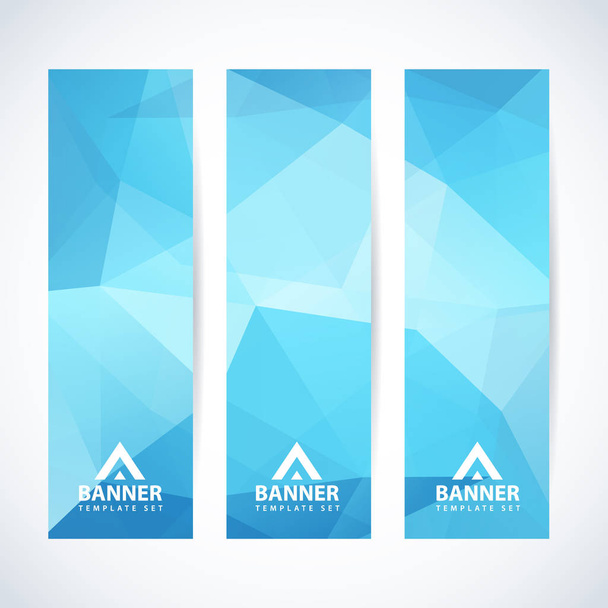 Vector banners set abstract triangle background - Vector, Image