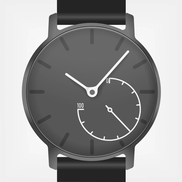 hybrid smartwatch illustration. Activity tracker with analog display. - Vector, Image