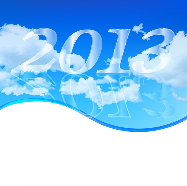 New Year 2013 background sky - Vector, Image
