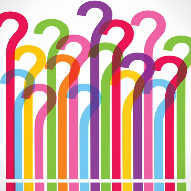 Colorful question mark background - Vector, afbeelding