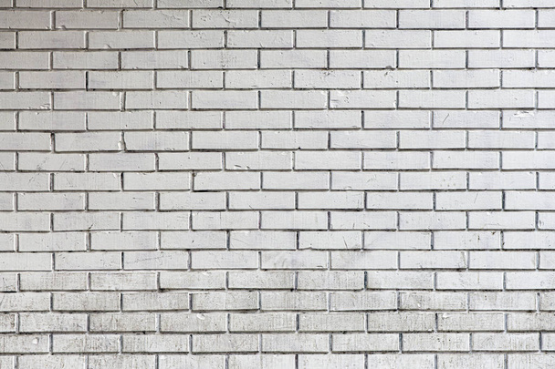 White brick wall surface as urban texture background - Fotoğraf, Görsel