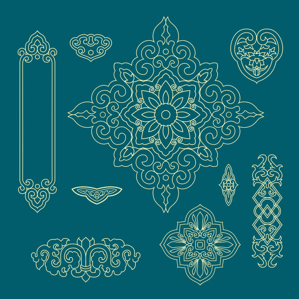 Vector Chinese decorative patterns - Vector, Image