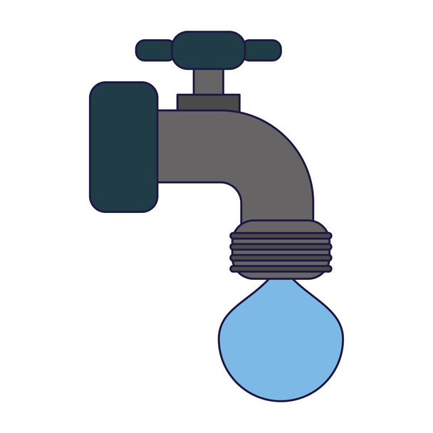 Faucet with water - Vector, Image