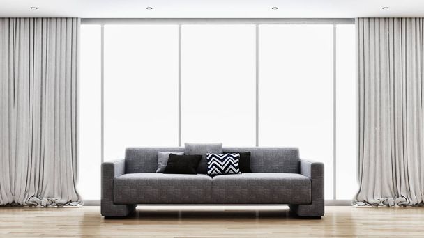 velké luxusní moderní světlé interiéry pokojů obrázek 3d vykreslování - Fotografie, Obrázek