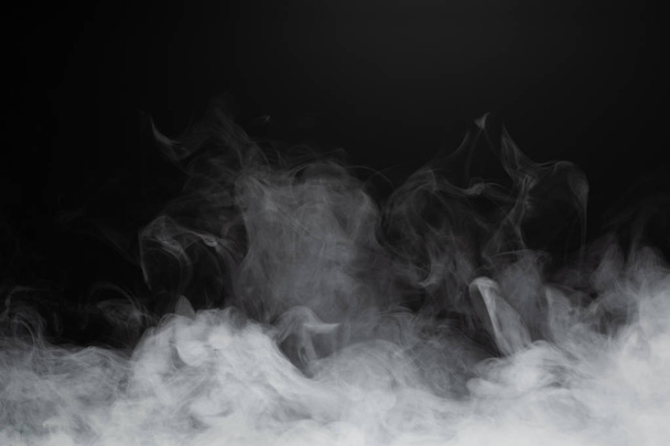 dense smoke on black background - Photo, Image