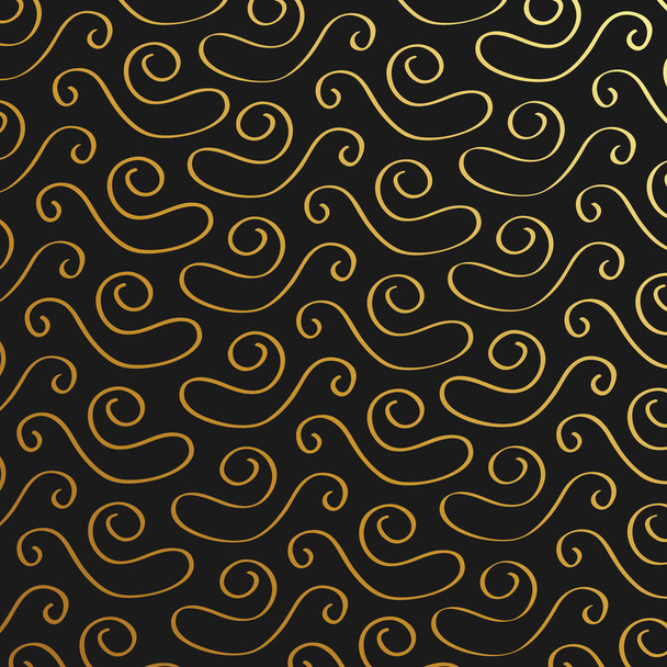 golden calligraphic flourishes decorative ornament design element swirl - Vector, Image