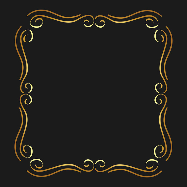 ozdobniki kaligraficzne złoty ornament ozdobny projekt element wirowa - Wektor, obraz