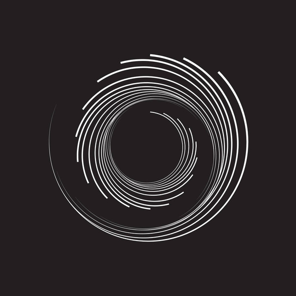 Concentric Circle Elements Backgrounds. Padrão de círculo abstrato. Gráficos em preto e branco. EPS
 - Vetor, Imagem