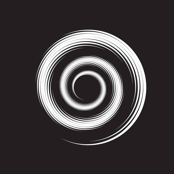 Concentric Circle Elements Backgrounds. Abstract circle pattern. Black and white graphics. EPS - Wektor, obraz