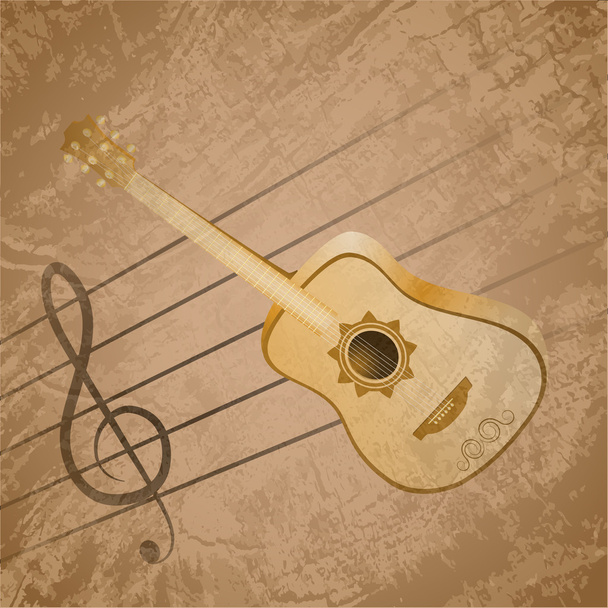 Clássico Guitarra fundo tema
 - Vetor, Imagem
