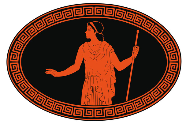 Ancient Greek woman. - Vector, Image