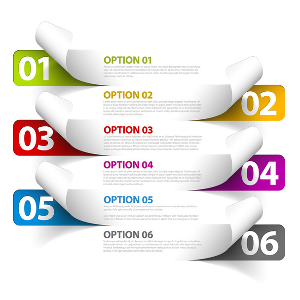 Set of Colorful Vector Sample option stickers - Vektori, kuva