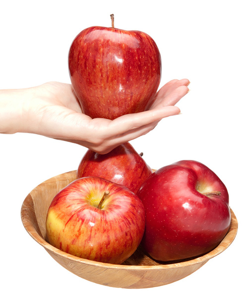 Hand und Apfel - Foto, Bild