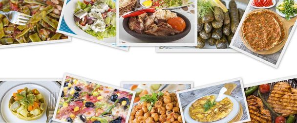 Traditionnel délicieux aliments turcs divers collage concept photo
. - Photo, image