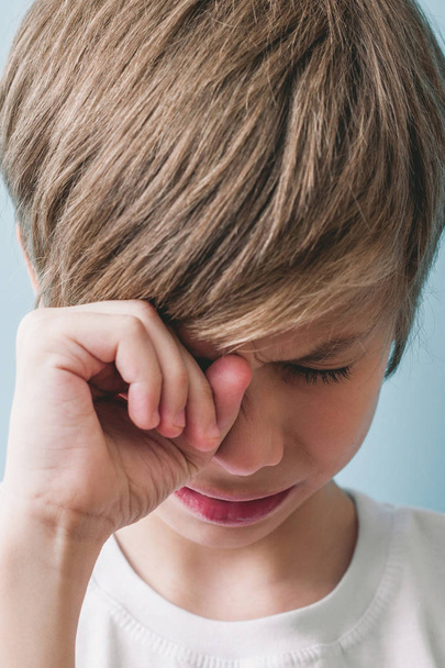 Boy is crying. Emotion portrait - Valokuva, kuva