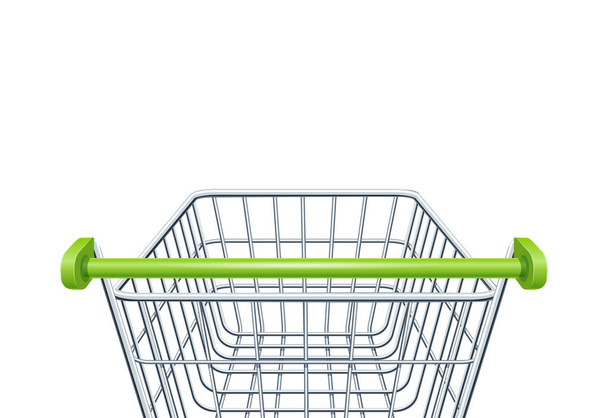 Shopping cart for supermarket products. - Vektor, kép