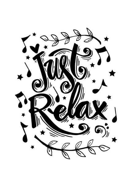 Just relax hand lettering - Vector, afbeelding