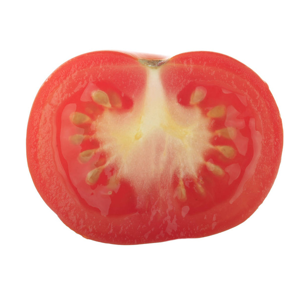 Piece of tomato isolated on white background - Фото, зображення