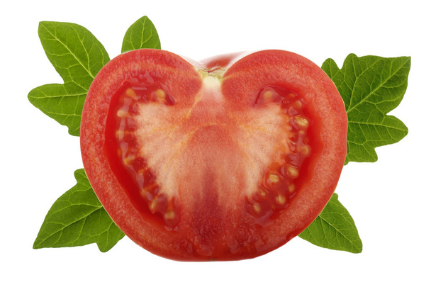 fresh ripe tomato isolated on white background  - Foto, Imagem