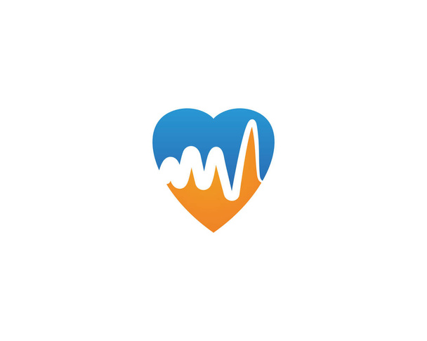 Coeur battement hôpital ligne logo vecteur
 - Vecteur, image