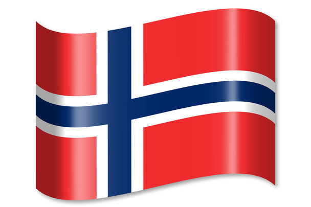 Drapeau de Norvège - isolé sur fond blanc
. - Photo, image