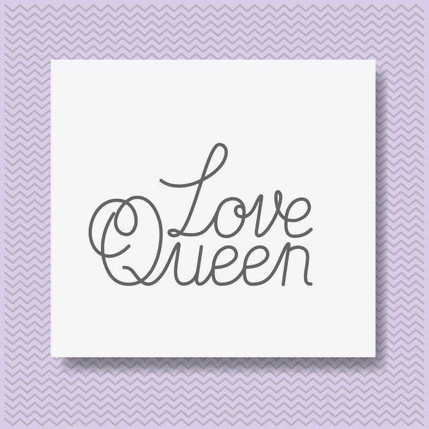 κάρτα με γραμματοσειρά χειροποίητα γυναικεία μήνυμα αγάπης - Διάνυσμα, εικόνα