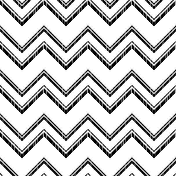 Trendy seamless pattern designs. Zigzag mosaic with old striped texture. Vector geometric background. Can be used for wallpaper, textile, invitation card, wrapping, web page background. - Vector, Image