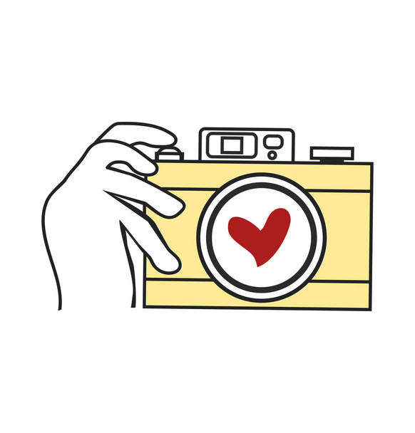 Hand Holding Camera  vector - Vector, Image