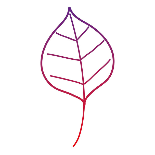 деградована лінія гарний стиль листя природи рослини Векторні ілюстрації
 - Вектор, зображення