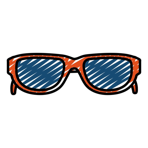 doodle оптические солнцезащитные очки кадр стиль векторной иллюстрации
 - Вектор,изображение