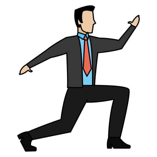 color elegant businessman suit to office success vector illustration - Vector, Image