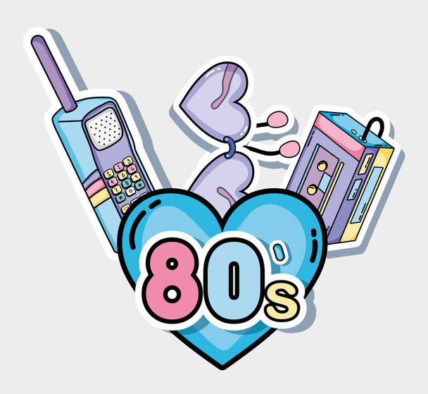 J'adore les années 80 dessins animés pop art illustration vectorielle graphisme
 - Vecteur, image