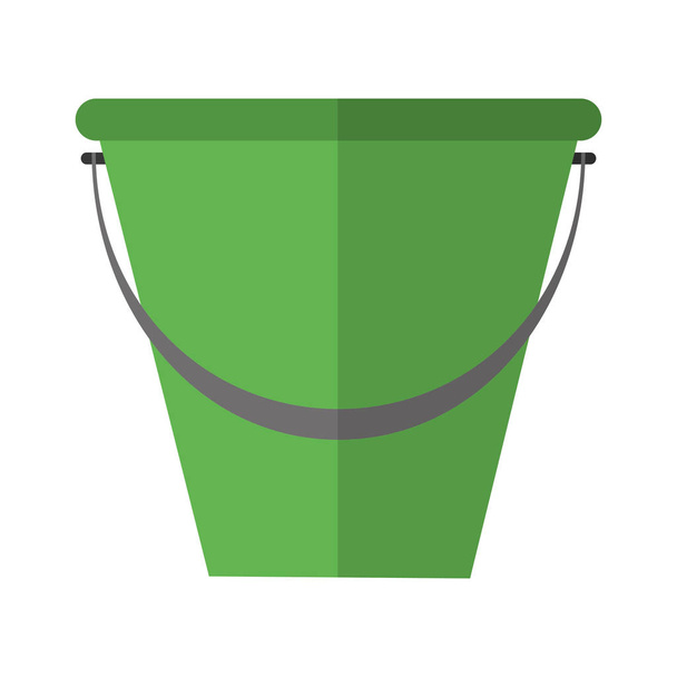 plastic pail object to clean house vector illustration - Vector, Image