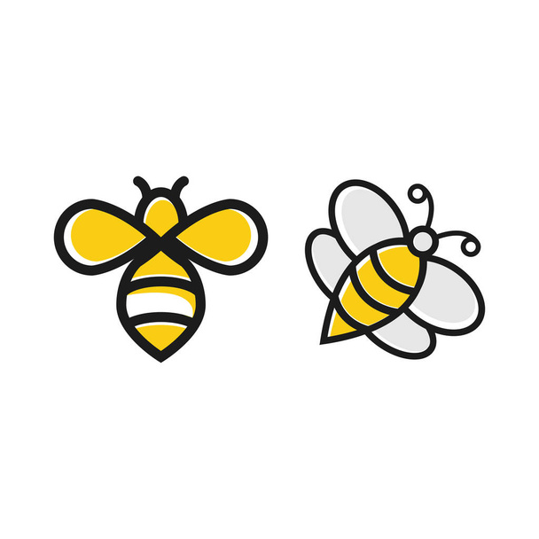 Μέλισσα μέλι γραφιστική πρότυπο διάνυσμα απομονωμένες - Διάνυσμα, εικόνα