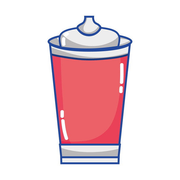 delicious fresh soda plastic cup vector illustration - Vector, Image