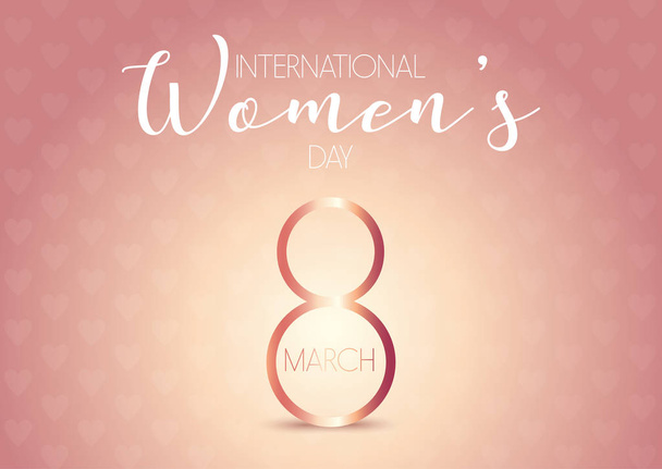 Міжнародний жіночий день фон з дизайном сердець
 - Вектор, зображення