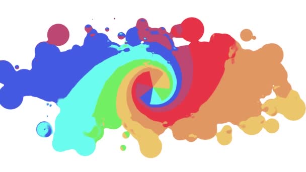 arco iris espiral colorido salpicadura blot difusión turbulento movimiento abstracto pintura animación fondo nuevo arte de calidad única elegante alegre fresco agradable movimiento dinámico hermoso 4k archivo de vídeo
 - Metraje, vídeo