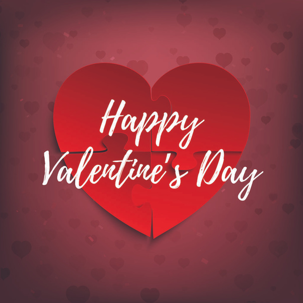 Happy Valentines Day banner, greeting card or brochure template. - Vektor, Bild
