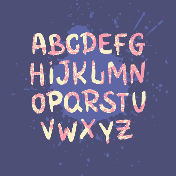 Hand drawn vector Alphabet - Vektör, Görsel
