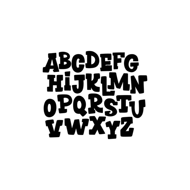 Hand drawn vector Alphabet - Vetor, Imagem