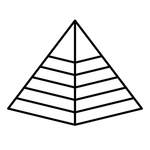 Zeile giza ägyptische Pyramide zum Tourismus Reisevektor Illustration - Vektor, Bild