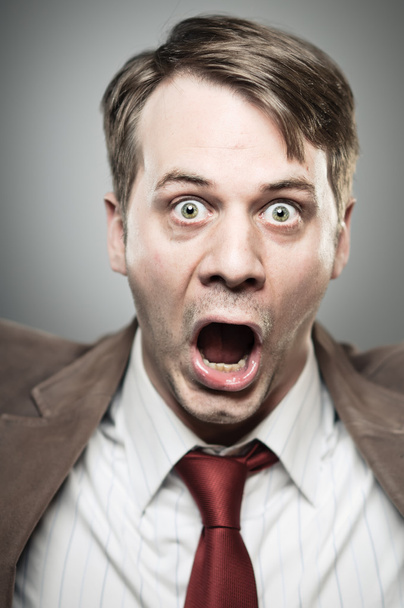 Caucasian Man Screaming Angry Portrtait - Foto, Imagem