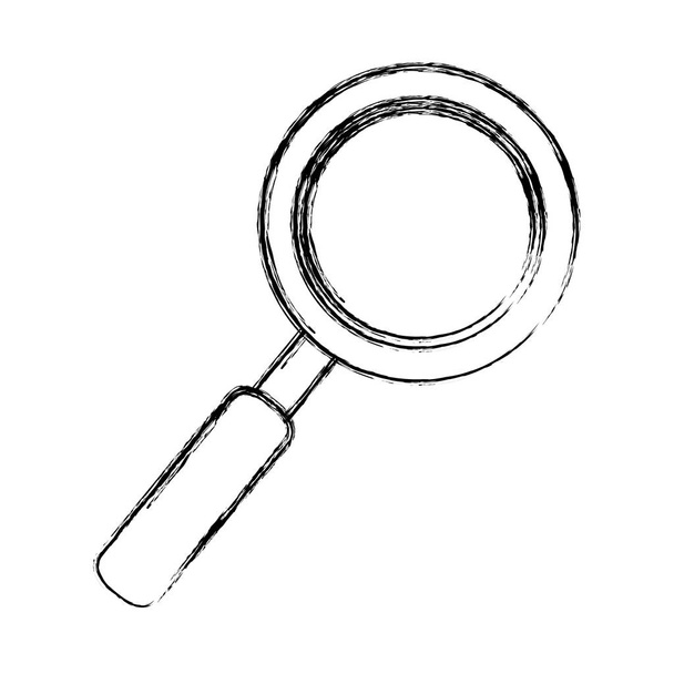 гранжевий оптичний збільшувальний скляний інструмент для пошуку Векторні ілюстрації
 - Вектор, зображення
