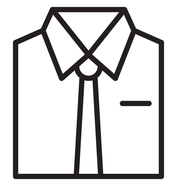 Camisa de algodão de manga comprida de negócios Ícone de vetor isolado que pode ser facilmente modificado ou editar
 - Vetor, Imagem