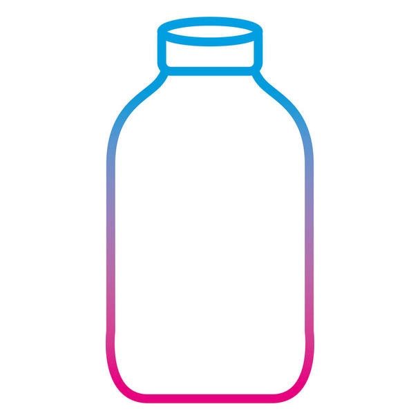 degraded line nice clean bottle glass object vector illustration - Vector, Image