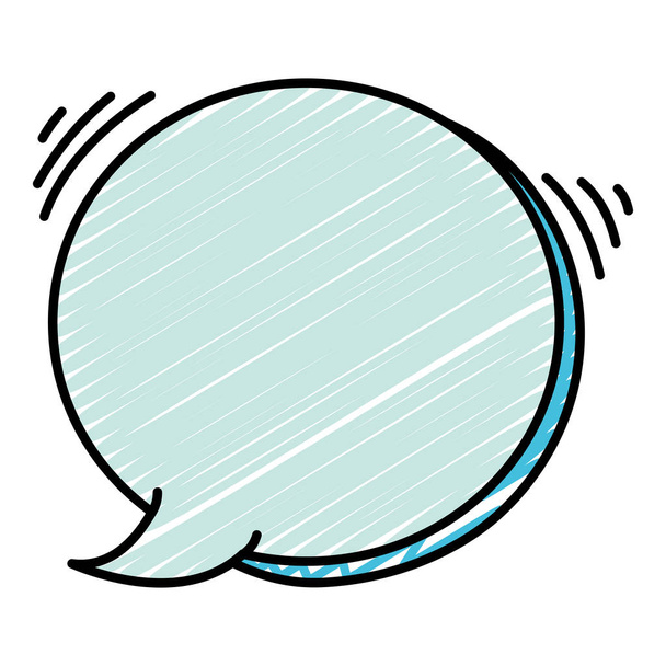 cercle doodle chat bulle texte message vectoriel illustration
 - Vecteur, image
