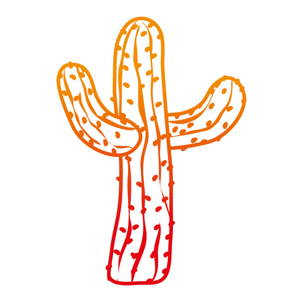 linea degradata cactus tropicale natura vegetale nel deserto vettoriale illustrazione
 - Vettoriali, immagini