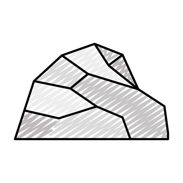 Gekritzel natürliche Gesteinsstruktur Material Form Vektor Illustration - Vektor, Bild